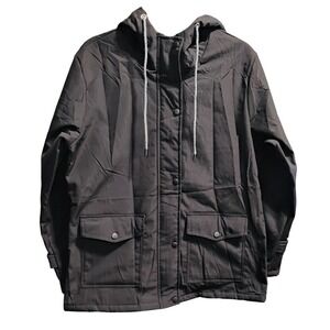 Rosvigor Womens Black Hooded Jacket Size M Lightweight Utility Coat NWT